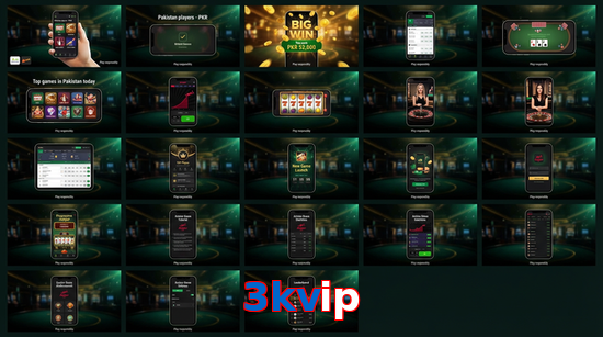 Main screen of 3Kvip bet page for PK players